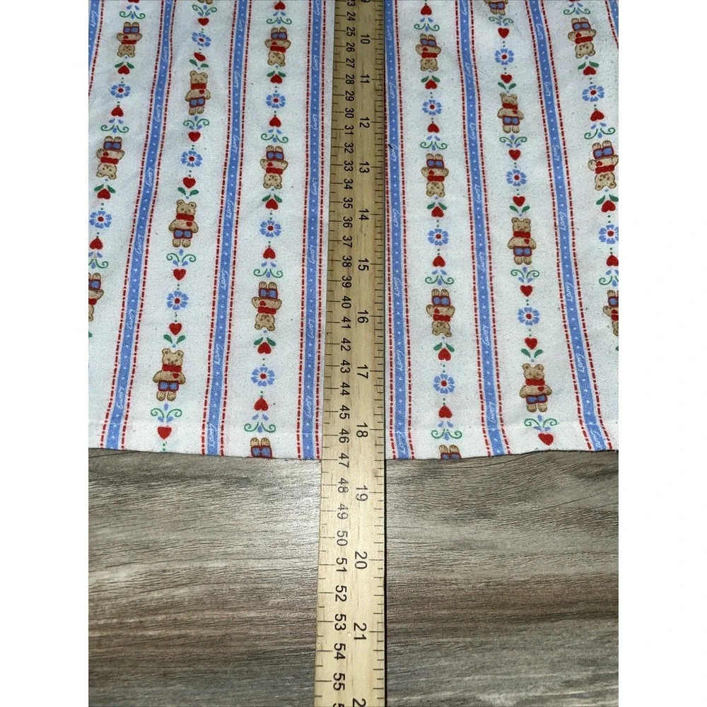 Lanz Of Salzburg Flannel Nightgown Girls Sz Small Blue Red Hearts Bear